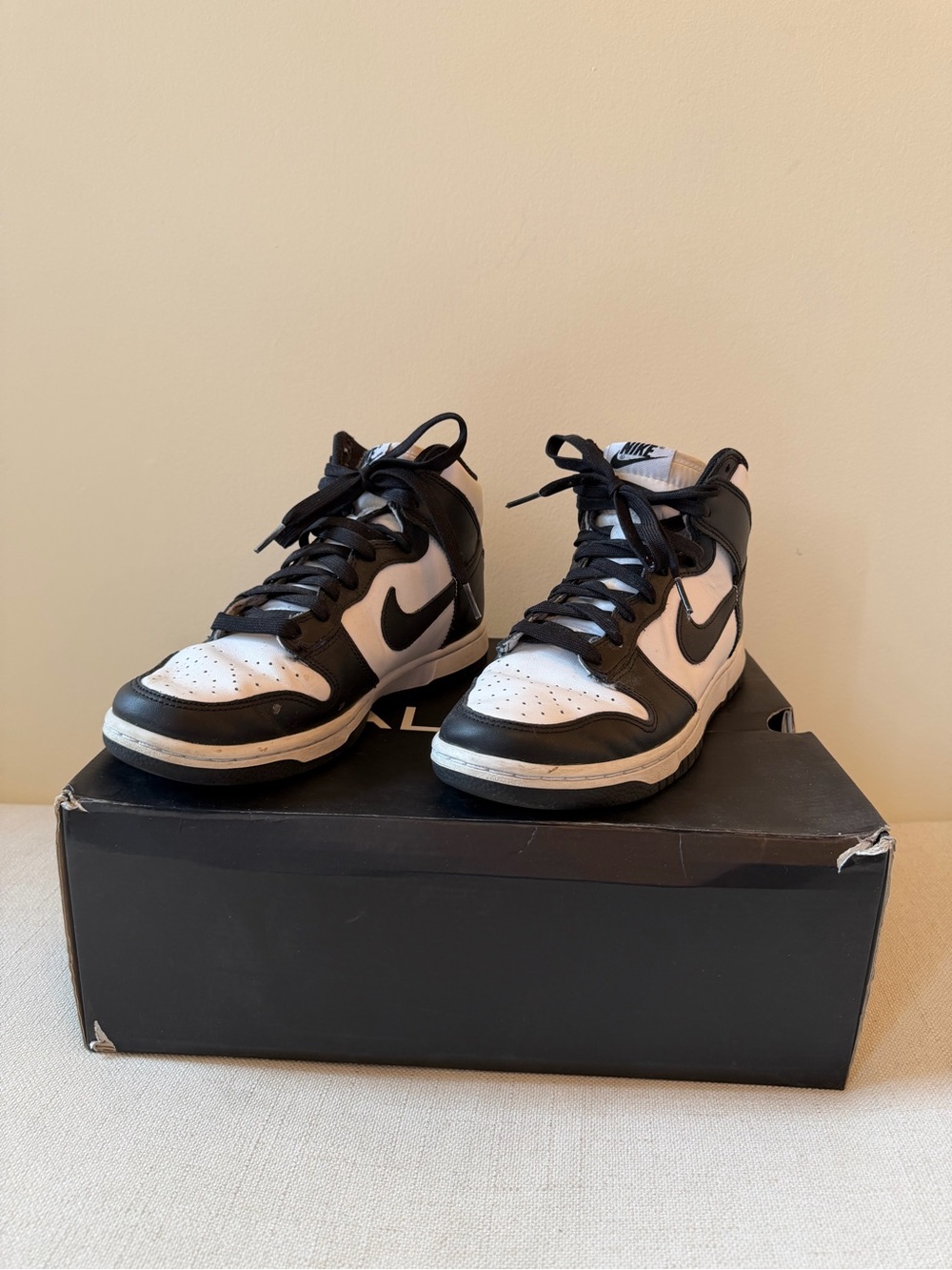 Nike Black and White High-Top Dunks